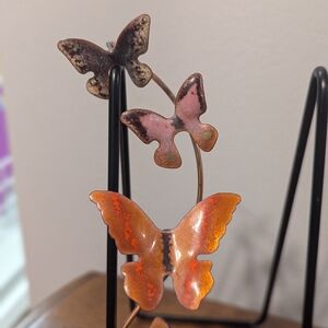 Butterfly Enamel Metal Art Wall Hanging
